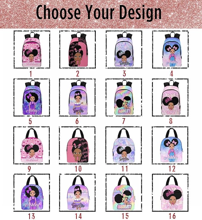 M YESCUSTOM Custom Toddler Backpack for Girls, Personalized Name Girls Bookbag Princess Backpack Elementary School Bags Travel Laptop Casual Daypacks for Kids
