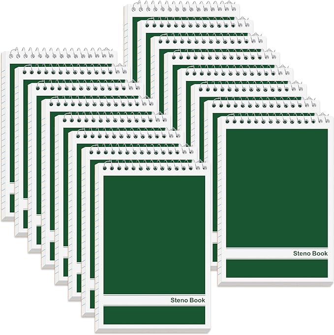 16 Pack Steno Pads 6 x 9 in Top Spiral Notebook Bulk Pack 960 Total Sheets Gregg Rule Steno Note Pads for School Office Home Students Teachers Organized Daily Notes Planners