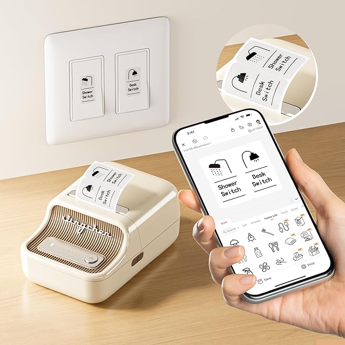 NIIMBOT 3 Rolls Switch Labels for B1 B21 B3S B21Pro Label Maker, Light Switch Labels Stickers for House/School/Office