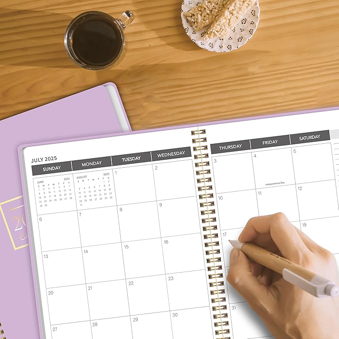 Monthly Planner 2026-2027, 2026 Calendar 18 Months Planner, January 2026 - June 2027, 8.5" x 11", 2026 Academic Calendar Hard PVC Cover with Spiral Bound, Perfect for School & Office for Women & Men