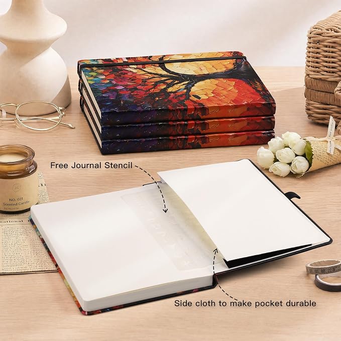 AHGXG Dotted Journal Notebook, 192 Pages, A5 Medium Size (5.7'' x 8.3'')