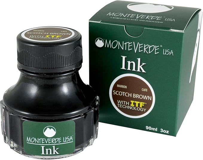 Monteverde USA Ink with ITF Technology, 90 ml Scotch Brown (G308BN)