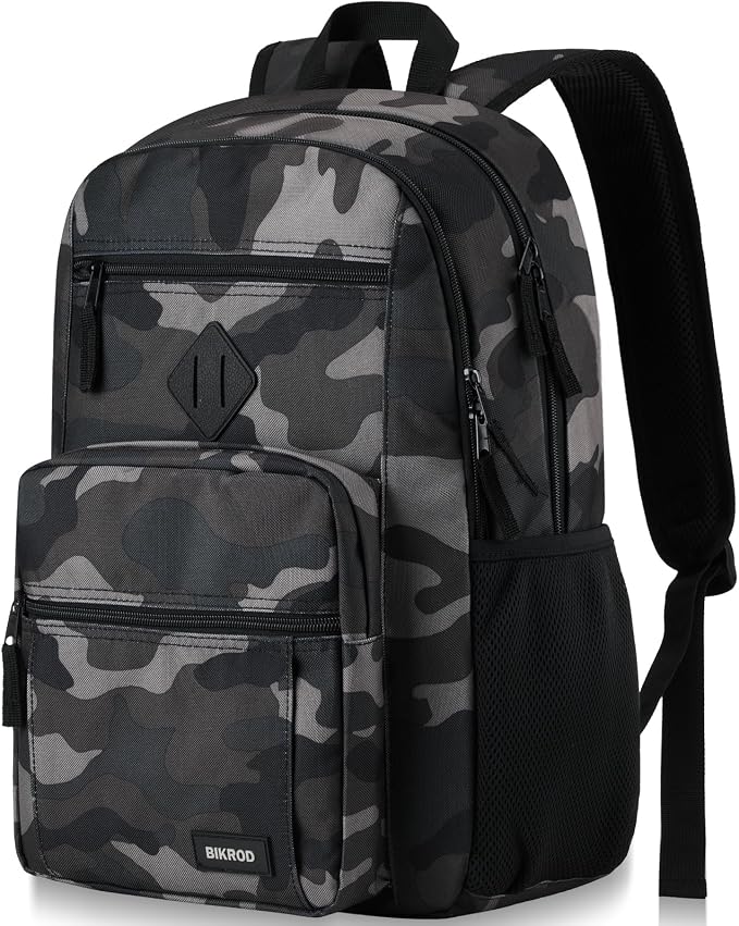 BIKROD Backpack for Men and Women, Lightweight Casual School Backpack for Teens Boys and Girls, Daily-use Travel Laptop Backpack with 15.6 Inch Notebook, High School Bookbag