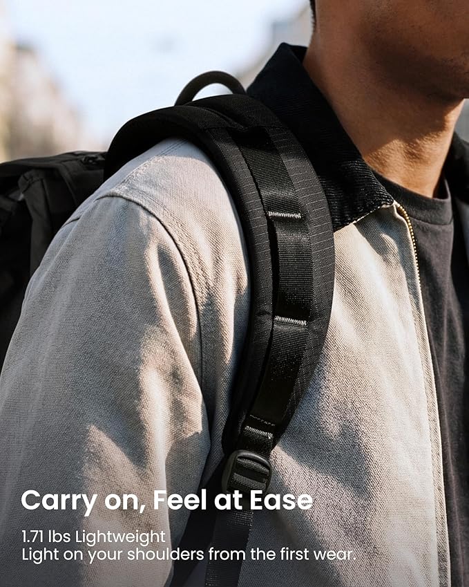 tomtoc Flap Laptop Backpack, Lightweight, Water-Resistant Casual Daypack, Durable Work-pack, Vintage Classic Rucksack for 13-16 Inch Laptop, perfect for Campus, Street, 22L