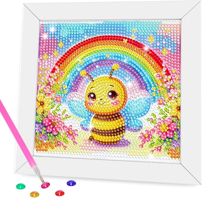 Nardoll Diamond Art Kits - Arts and Crafts - Diamond Art Painting with Wooden Frame - GEM Art for Girls Boys Adults Beginners Home Wall Decor Gifts