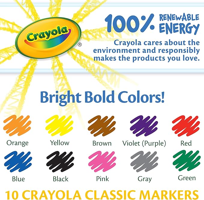 Crayola Fine Line Markers Classpack (200ct), Teacher Classroom Must Haves & Essentials, Bulk Kids Markers For Preschool, Kindergarten, Elementary School