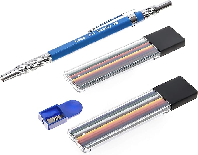 Leda Mechanical Pencil (Black Multicolor) – Precision Lead Holder for Any Lead Size, Smooth Writing, Durable Design for Mechanical Pencils and Drafting Pencil Drawing