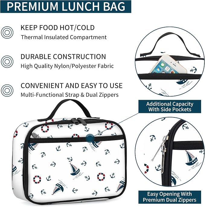 rickyh style Kids Insulated Lunch Box Thermal School Cooler hot Bag for Child