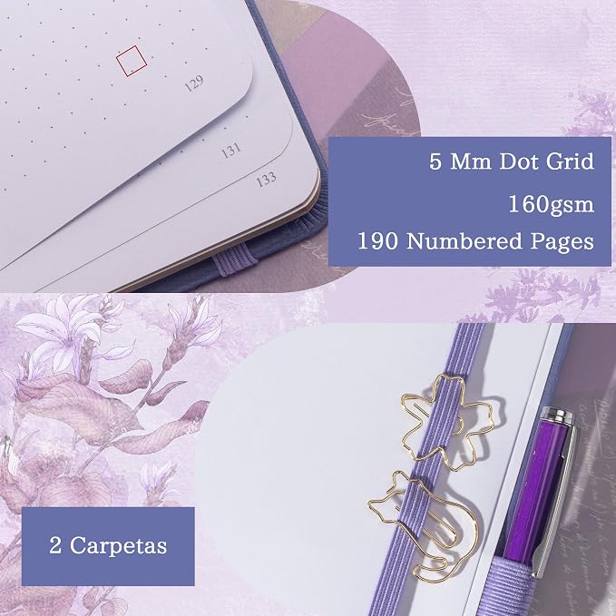 TIEFOSSI A5 Dotted Journal, Cute Cat Journal for Women Girls, Dot Notebook with Pretty Sakura Pattern, Aesthetic Diary for Writing Journaling Drawing, Golden Edges