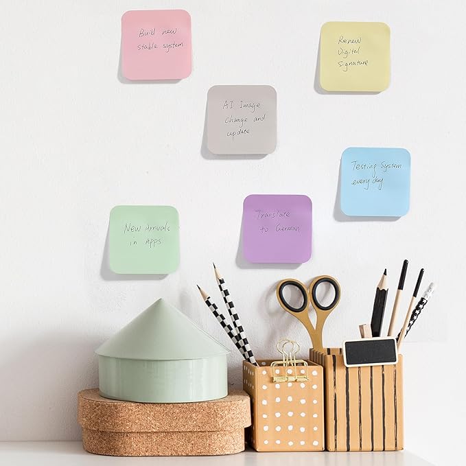 Mr. Pen- Sticky Notes, 2.8"x2.8", 12 Pads, 720 Sheets, Pastel Color, Round Corner Sticky Notes Bulk, Self-Stick Note Pads, Perfect for Office, School, Home, Study & Organization