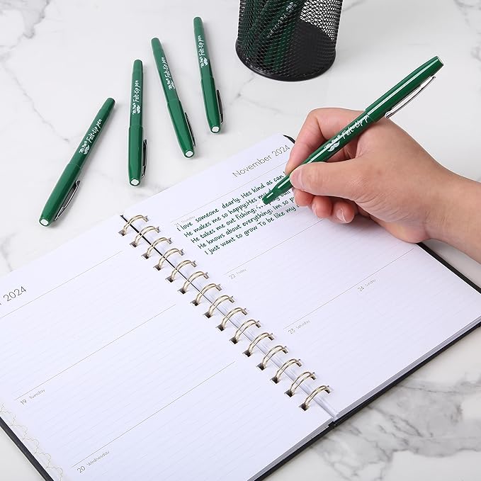 Mr. Pen- Felt Tip Pens, 36 Pack, 0.7 mm, Green Felt Tip Pens Bulk, Fast Dry, No Smear, Planner Markers for Underlining, Writing, Drawing, Journaling Supplies