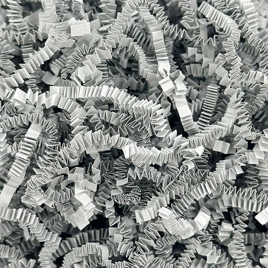 1LB Crinkle Cut Paper Shred Filler for Gift Box Bag and Basket On Holidays(Grey)