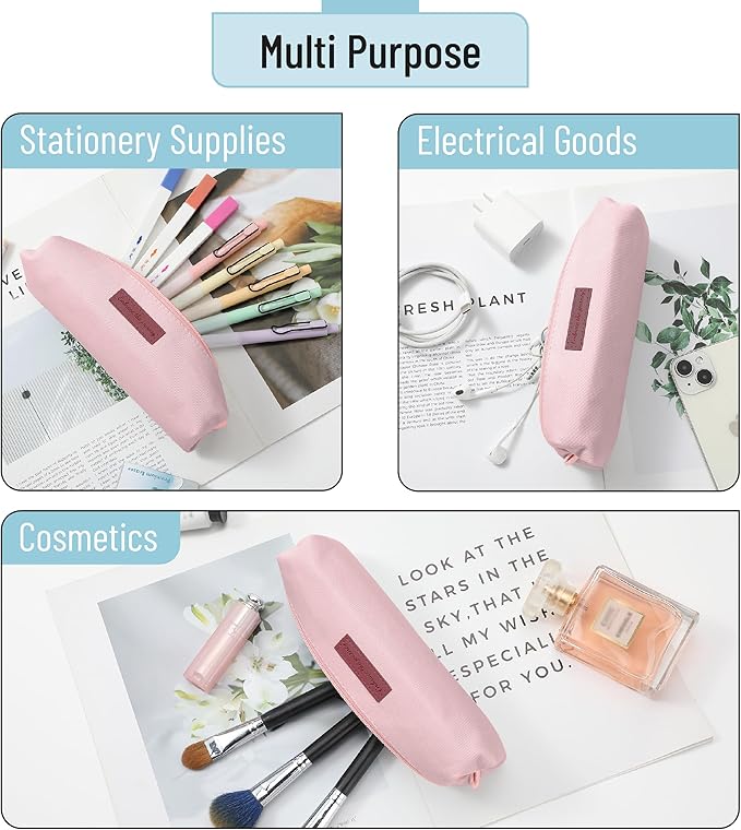 Mr. Pen- Cute Pencil Case Pouch, Multipurpose Canvas Bible Pencil Pouch, Smooth Zipper, Premium Material, Neat Stitches, Ideal for Stationery, Cosmetics, Electronics, School, Office, Travel