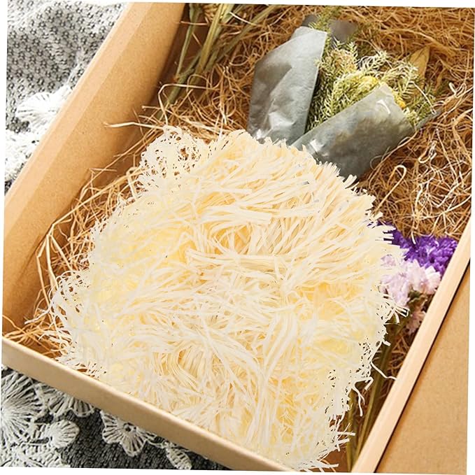 BCOATH Natural Paper Shred Filler for Boxes and Basket Filling Lightweight Recyclable Box Stuffing for Party Favor Packaging Easter Wedding and Festival Decoration