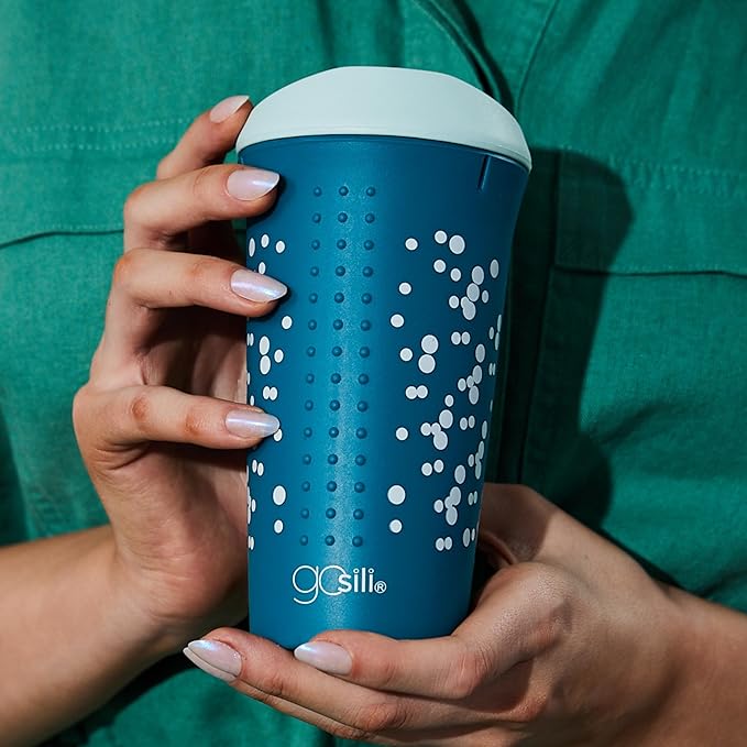 Printed Silicone Travel Mug - Confetti