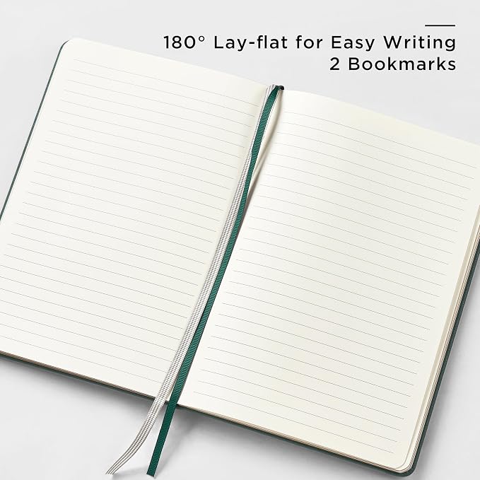 &And Per Se Lined Journal and Pen Set (3 Packs), A5 Leather Hardcover Notebook with Pen & Stationary Set, 160 Pages 100GSM Thick Ruled Paper Journal for Business Work Writing (Green-Blue-Brown)