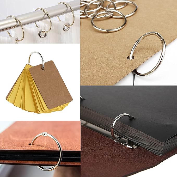 Mr. Pen- Loose Leaf Binder Book Rings, 3 Inch, 10 Pack, Metal Binder Rings for Index Cards, Flash Cards, Notebooks, Scrapbook, Keychains, School, Home, Office, Silver