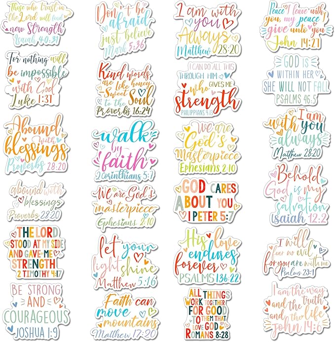 Sinmoe 24 Pieces Inspirational Fridge Magnets for Girls Bible Verse Locker Magnets for Girls Cute Motivational Quotes Refrigerator Decorations for School Classroom Whiteboard Office(Biblical Style)