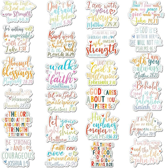 Sinmoe 24 Pieces Inspirational Fridge Magnets for Girls Bible Verse Locker Magnets for Girls Cute Motivational Quotes Refrigerator Decorations for School Classroom Whiteboard Office(Biblical Style)