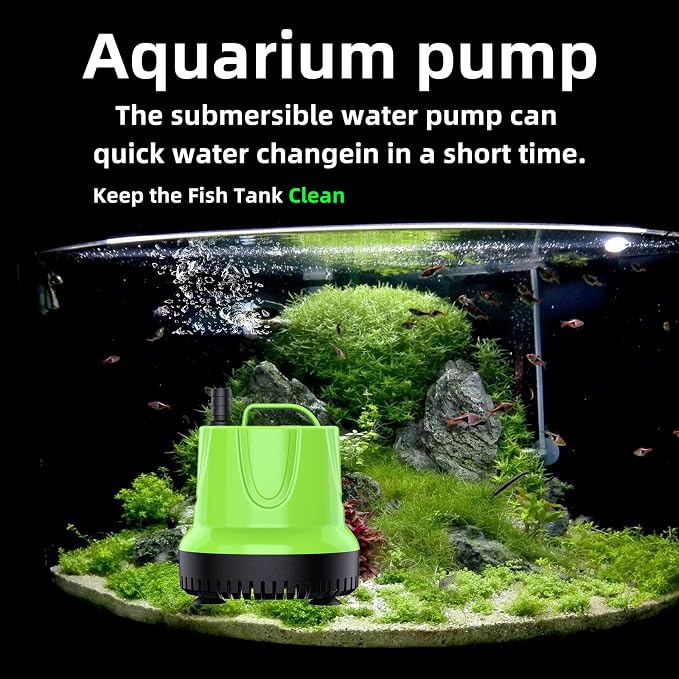 FREESEA Durable Small Pond Pump: 365+ days Continuous Operation | 660GPH 40W Bottom Suction with Epoxy-Sealed Motor & 176℉ Overheat Protection for Pond Circulation Water Change