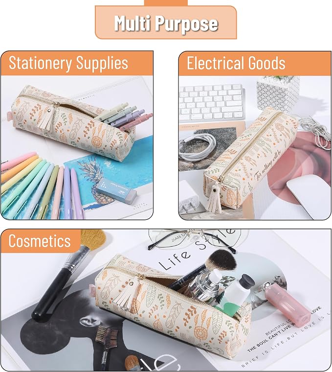 Mr. Pen- PU Leather Pencil Case, Boho Style