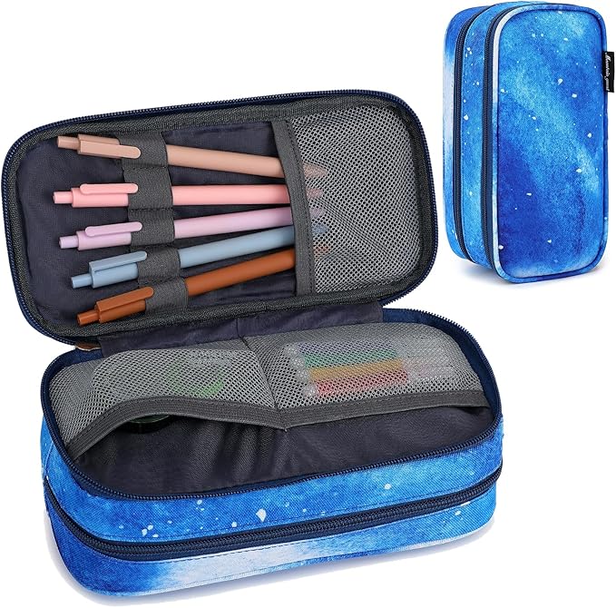 Mountain guest Pencil Cases for kids, Large Capacity Pencil Pouch, Office College School Marker Organizer Case pen for Men Women Adult Teens