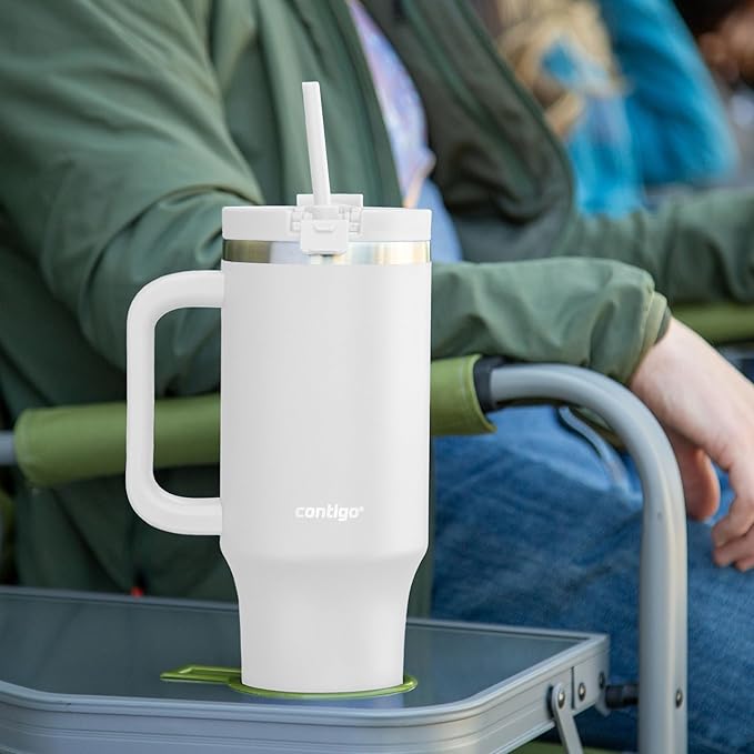 Contigo Streeterville 40oz Tumbler, Stainless Steel Vacuum Insulated, Leak-Proof, Cold for 29 Hours, Salt (Pack of 4)