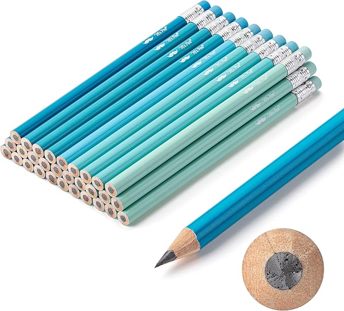 Mr. Pen- Jumbo Pencils, 30 Pack, Colorful Barrels, Smooth Black 2 HB Graphite Cores, Large Preschool Pencils, Smooth Writing Lead for Kindergarten, Kids and School Supplies