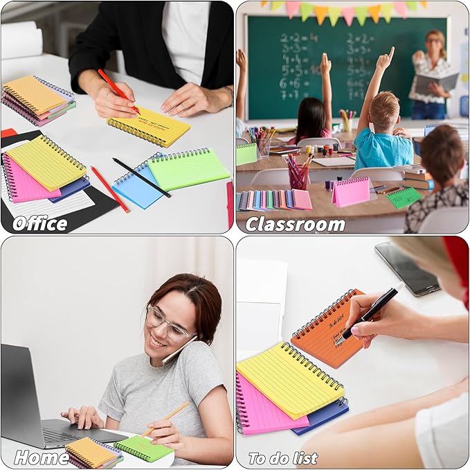1000 PCS Colorful Spiral Index Cards 3x5 Inch Flash Cards with Ring Lined Note Card Book Flashcards, Colored Ruled Card Pad Index Note Books 3 x 5 Notecards for Studying School Supply College Office