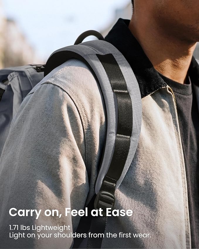 tomtoc Flap Laptop Backpack, Lightweight, Water-Resistant Casual Daypack, Durable Work-pack, Vintage Classic Rucksack for 13-16 Inch Laptop, perfect for Campus, Street, 22L
