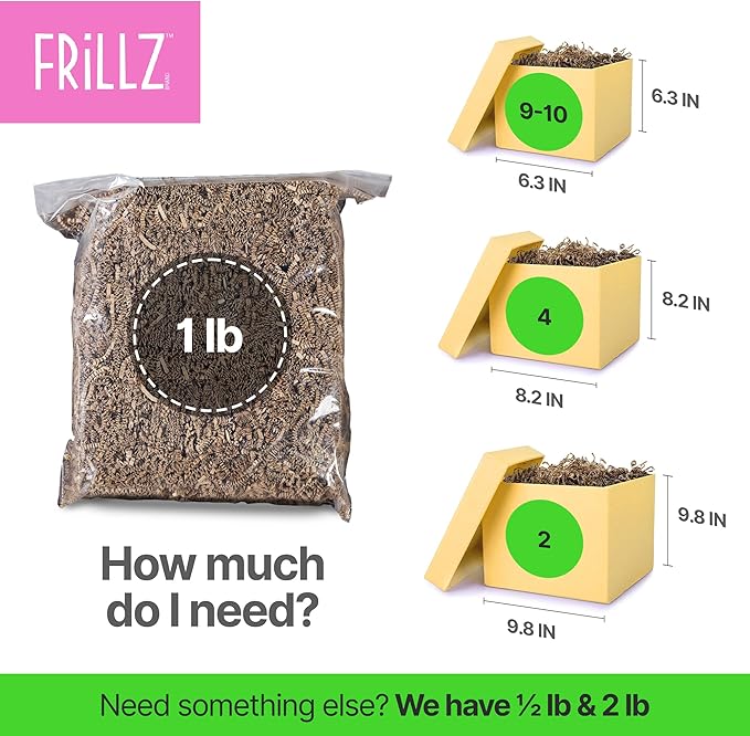 FRILLZ Crinkle Cut Paper Shred Filler for Baskets, Gifts, Packing and Protecting your Mother's Day, Christmas, Holiday, Valentine's, and other events (1 pound, Red)