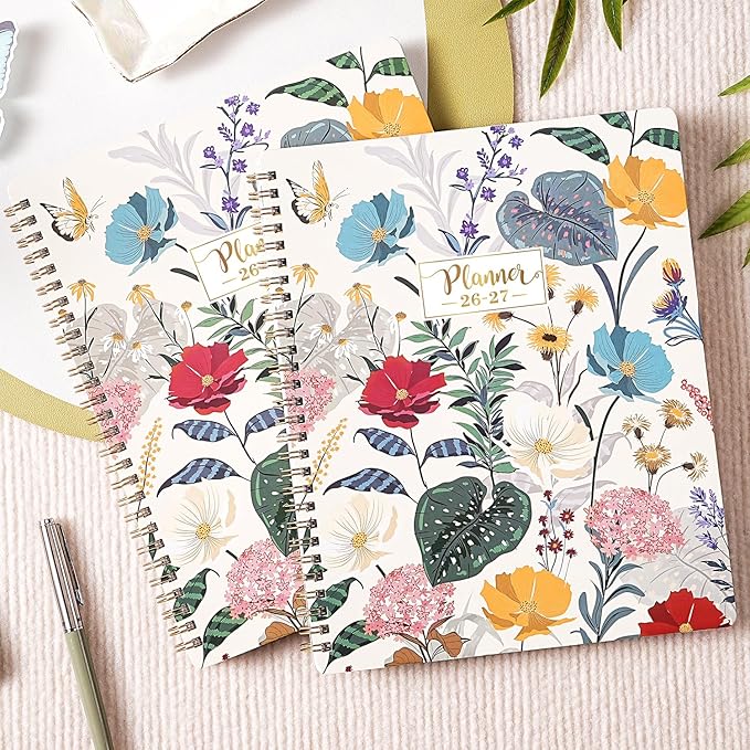 Planner 2026-2027 - Academic Planner 2026-2027, July 2026 to June 2027, Planner Weekly and Monthly, 8" x 10", Premium Paper, Twin-Wire Binding, Calendar with Tabs