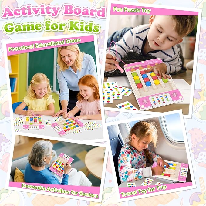 Magnetic Puzzle Toys for 3 4 5 Year Old Girl, Montessori Travel Activities for Kids Age 4-6 Year Old Girl Gifts, Wooden Sensory Toys for 3-4-5-6 Year Old Kids With Autism Learning Toy for 3+ Year Old
