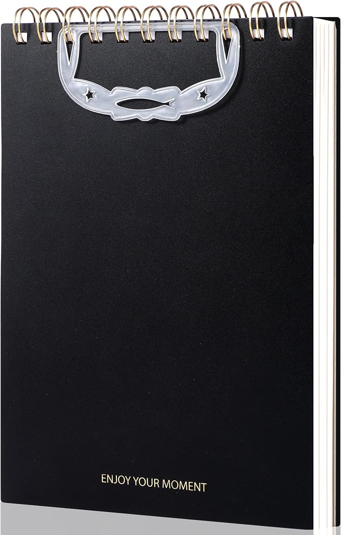 Yoment A5 Top Spiral Notebook, Steno Pads College Ruled Notebook,160 Pages