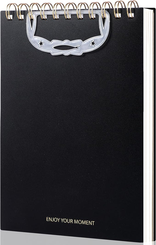 Yoment A5 Top Spiral Notebook, Steno Pads College Ruled Notebook,160 Pages