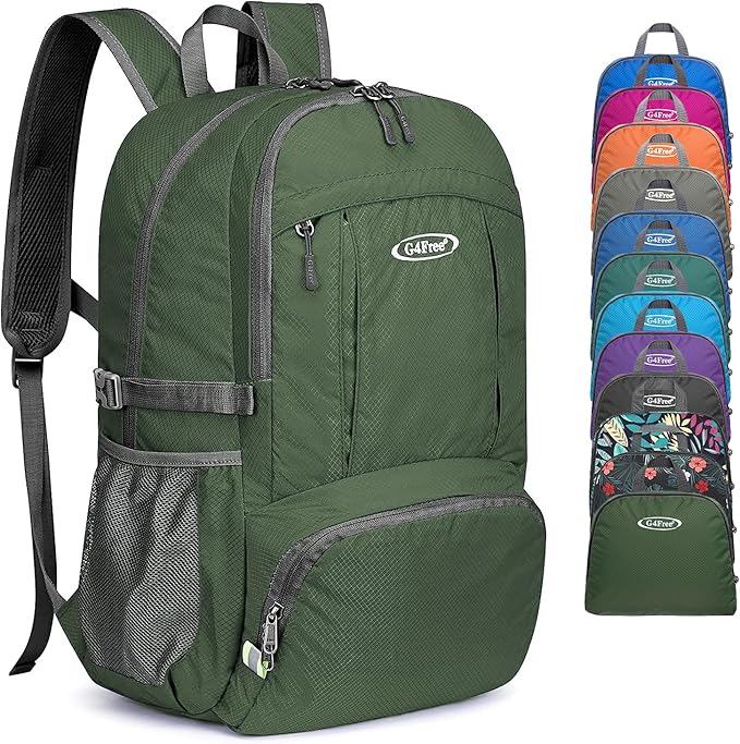 G4Free Lightweight Packable Hiking Backpack, Waterproof Travel Daypack
