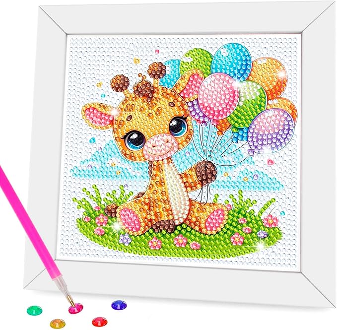 Nardoll Diamond Art Kits with Wooden Frame - Arts and Crafts - Dimond Art Painting by Numbers - GEM Art for Beginners Adult Home Wall Decor
