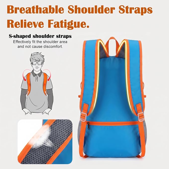 20L Water Resistant Foldable Packable Daypack Backpack | Lightweight Durable Portable Outdoor Travel Backpack for Women Men Camping Climbing Hiking Walking Sports Daily Commuting