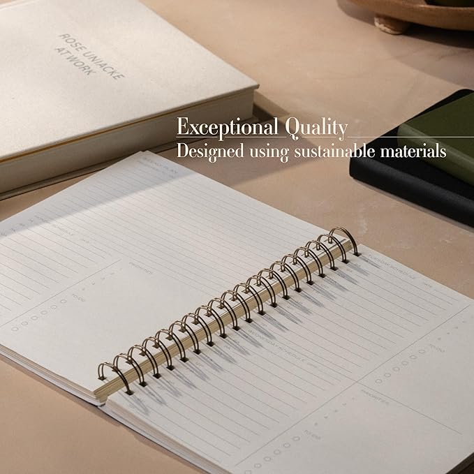 Anecdote Spiral Planner w/2026-2027 Calendar (8.5" x 10") | Start Anytime - 52 Weeks, Undated Planner Pages | To-Do List Organizer, Plan Your Success, Achieve Productivity Goals (Ink Blue)