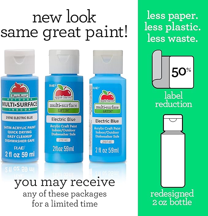 Apple Barrel Essentials Acrylic Paint Set, 12, 24 Fl Oz (Pack of 1)