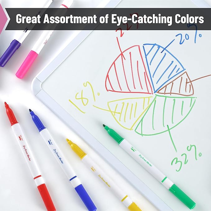 Mr. Pen- Dry Erase Markers, 12 Pack, Assorted Colors, Fine Tip, Dry Erase Whiteboard Markers for Writing on Whiteboards, Weekly Planner, Glass, School, Office, Home