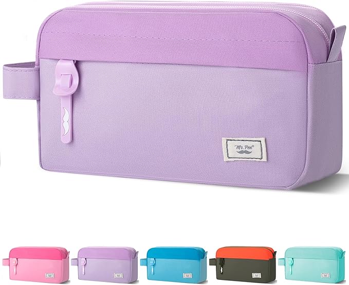 Mr. Pen Large Capacity Pencil Pouches and Bags - Mint Green School