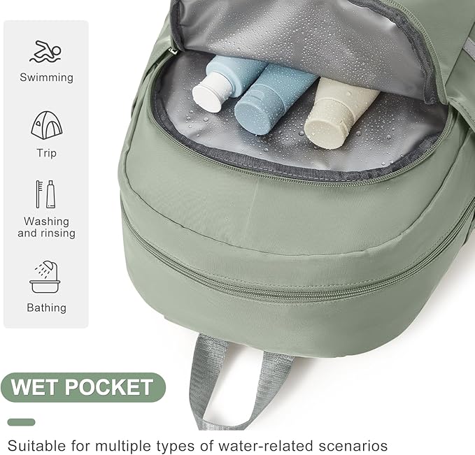 coofay Gym Backpack For Women Waterproof Sports Backpack With Shoe Compartment Lightweight Travel Backpacks Small Gym Bag Dance Volleyball Backpacks