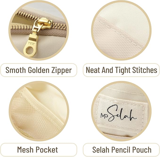 Mr. Pen- School Pencil Case, Cream, Pencil Pouch, Pen Case, Pen Pouch
