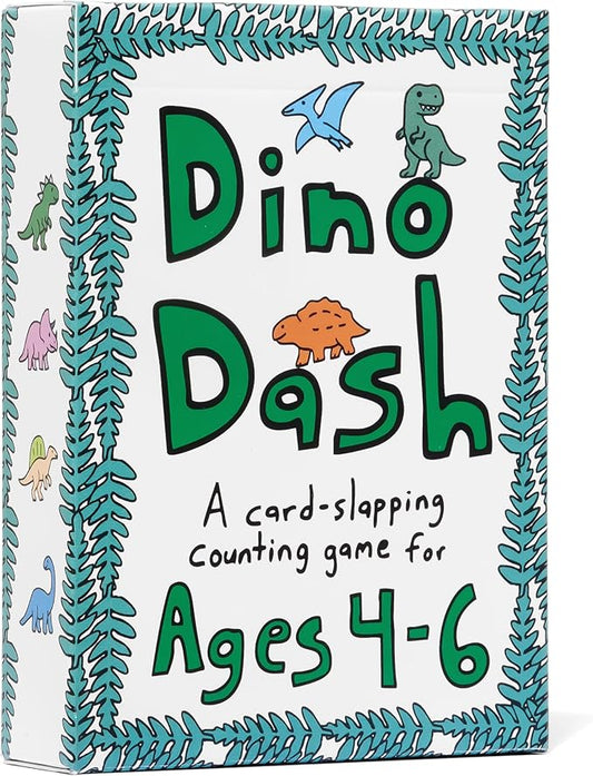 Dino Dash Card Game - Kids Counting Game for Ages 4-6 - Quick-Counting Dino-Slapping Game Fast, Fun, and Frenetic - Smart Card Game for Kids 4-6 & 2-4 Players - Dinosaur Games - Dinosaur Gifts