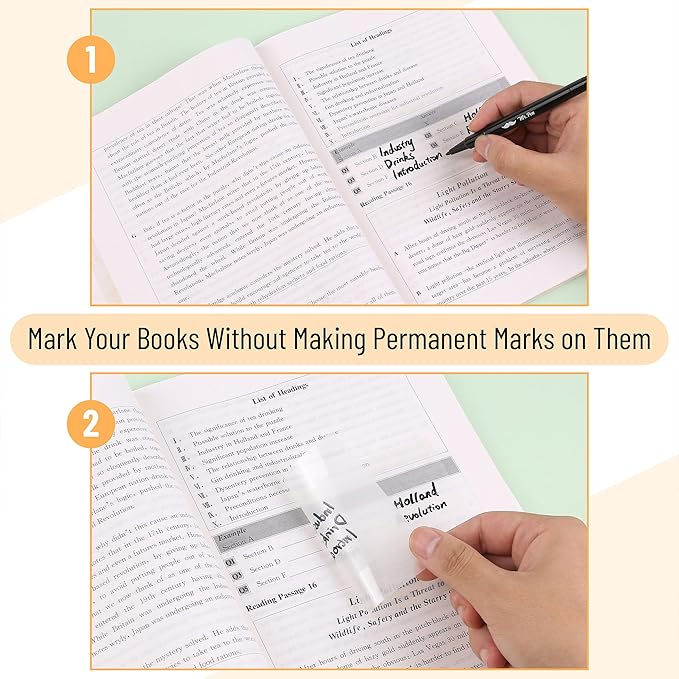 Mr. Pen- Bible Highlighter Tape and Note Set - 331pc Transparent Sticky Index Tabs with Book Highlighter Strips