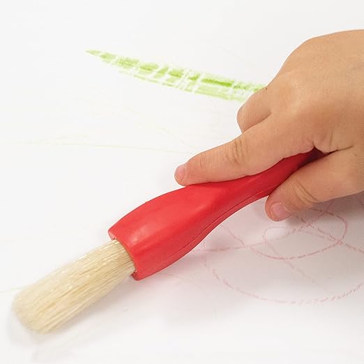 READY 2 LEARN Triangle Grip Paint Brushes - Set of 6 - 3 Sizes - 18m+ - Easy to Grip Paint Brushes for 2, 3 and 4 Year Olds - Encourage Writing Grip