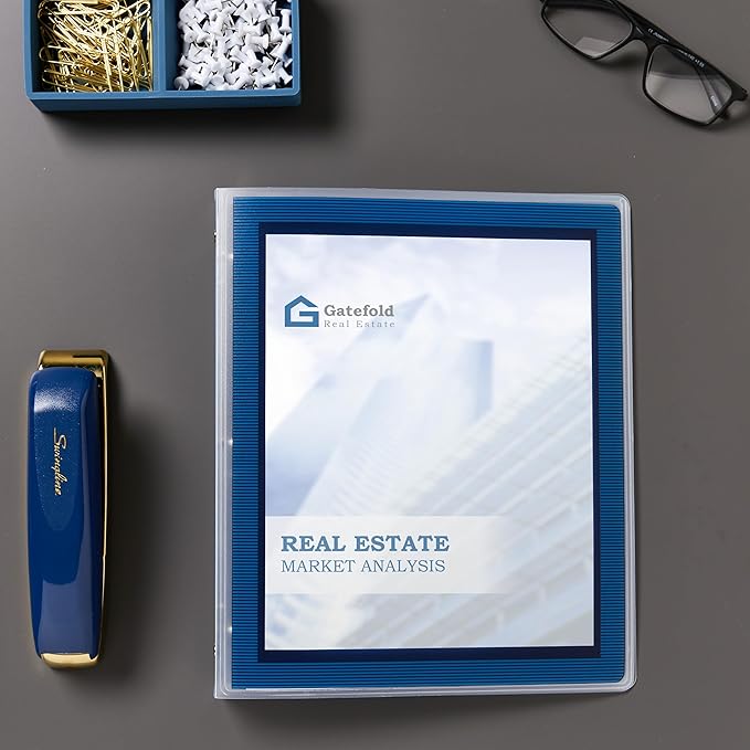 Avery Flexi-View 3 Ring Binder, 1.5 Inch Round Rings, 1 Navy Blue Binder (17638)