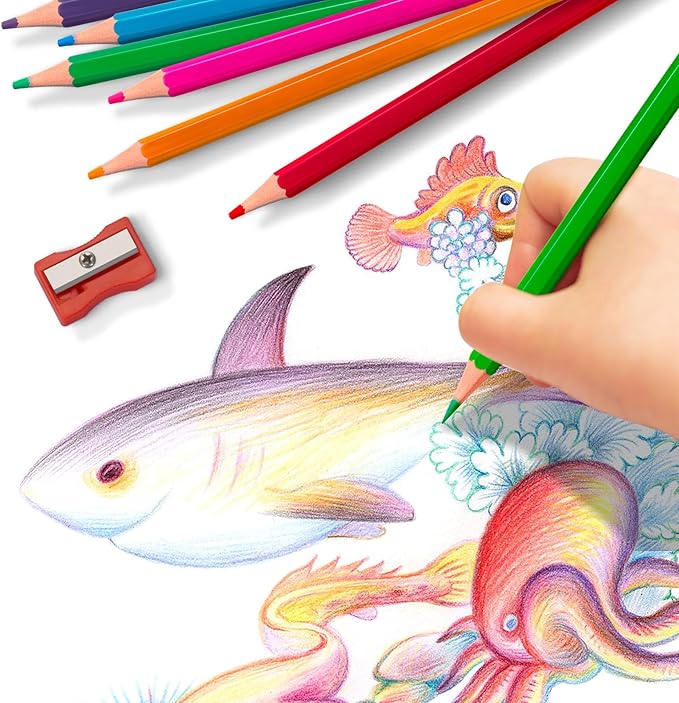 240 Count Colored Pencils Bulk for Classroom, Color Pencils for Kids in 12 Vibrant Colors, Pre-sharpened Coloring Pencils Set Plus 24 Sharpeners, Bulk Pack Colored Pencils for Back to School Supplies
