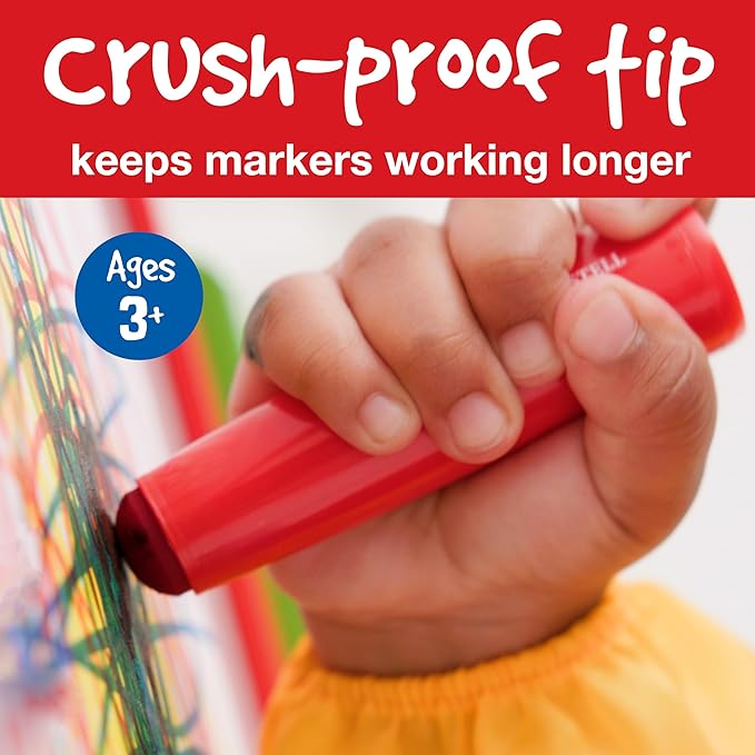 Faber-Castell Little Creatives Extra Jumbo Ultra Washable Markers for Kids - 6 Colors, Spring Craft Supplies, Art Supplies for Kids Toddlers, Preschool (Ages 3+)